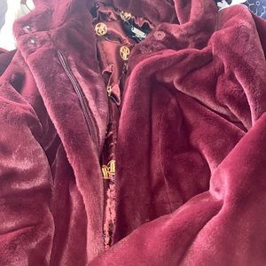 Purple fur coat size L